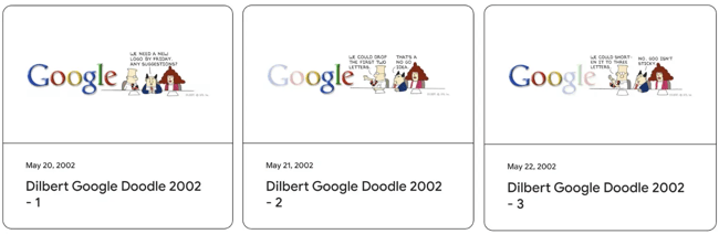 coolest google doodles, dilbert