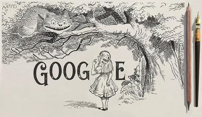 coolest google doodles, sir john tenniel