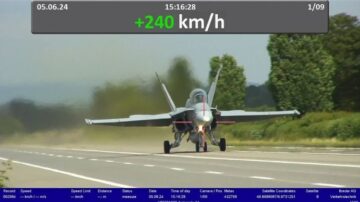 Swiss F/A-18s Practice Highway Operations During 'Alpha One' Exercise