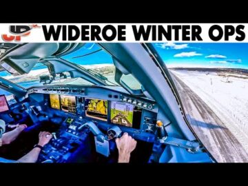 Wideroe Cockpit E190-E2 & Dash 8 Winter Ops into 14 Airports